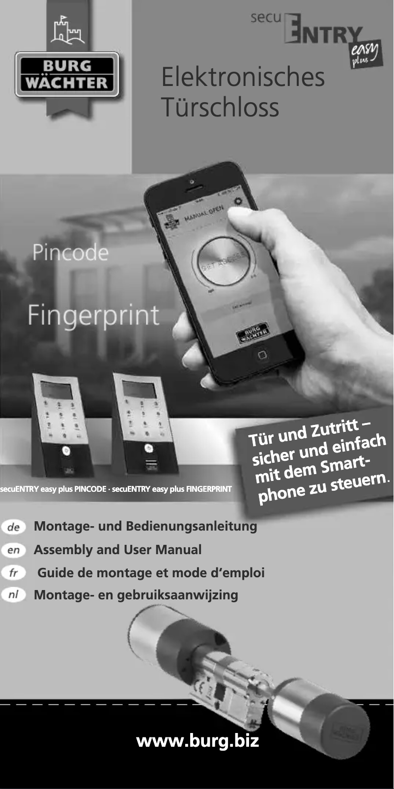 Page 1 de la notice Manuel utilisateur Burg Wächter ENTRYeasy