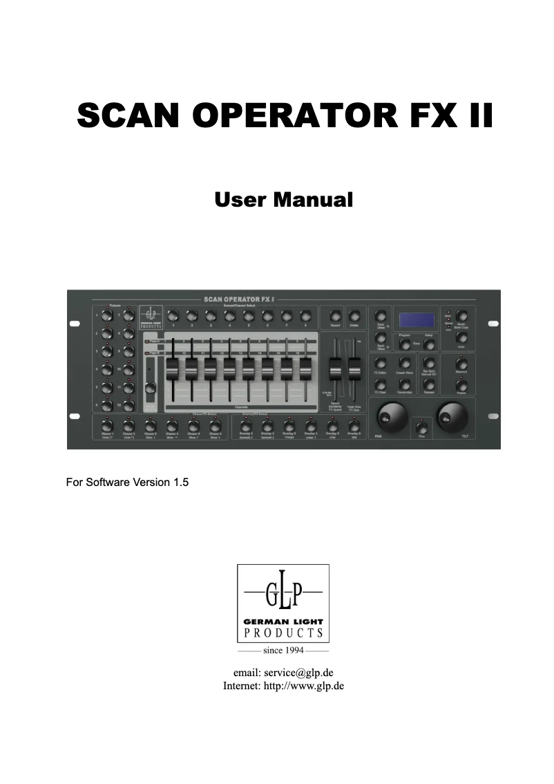 Image de la première page du manuel de l'appareil Scan Operator FX II