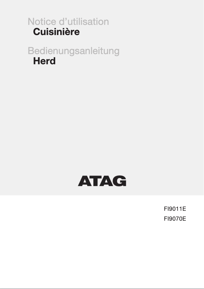 Page n°1 - Manuel utilisateur Atag FI9011E