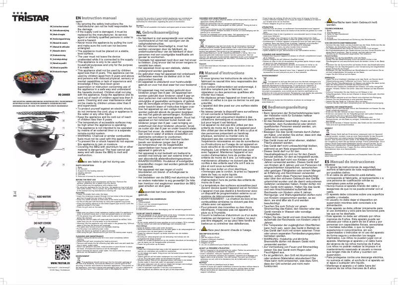 Page 1 de la notice Manuel utilisateur TriStar BQ-2880ER