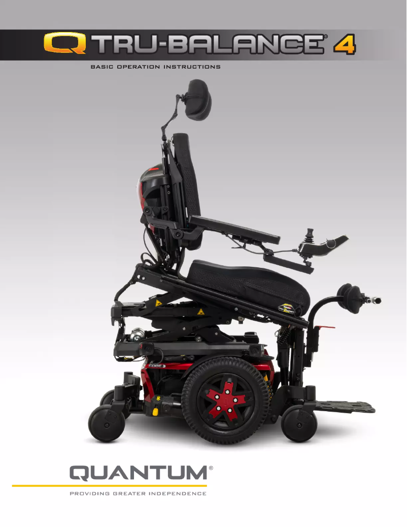 Page 1 de la notice Instructions / montage Quantum TRU-Balance 4