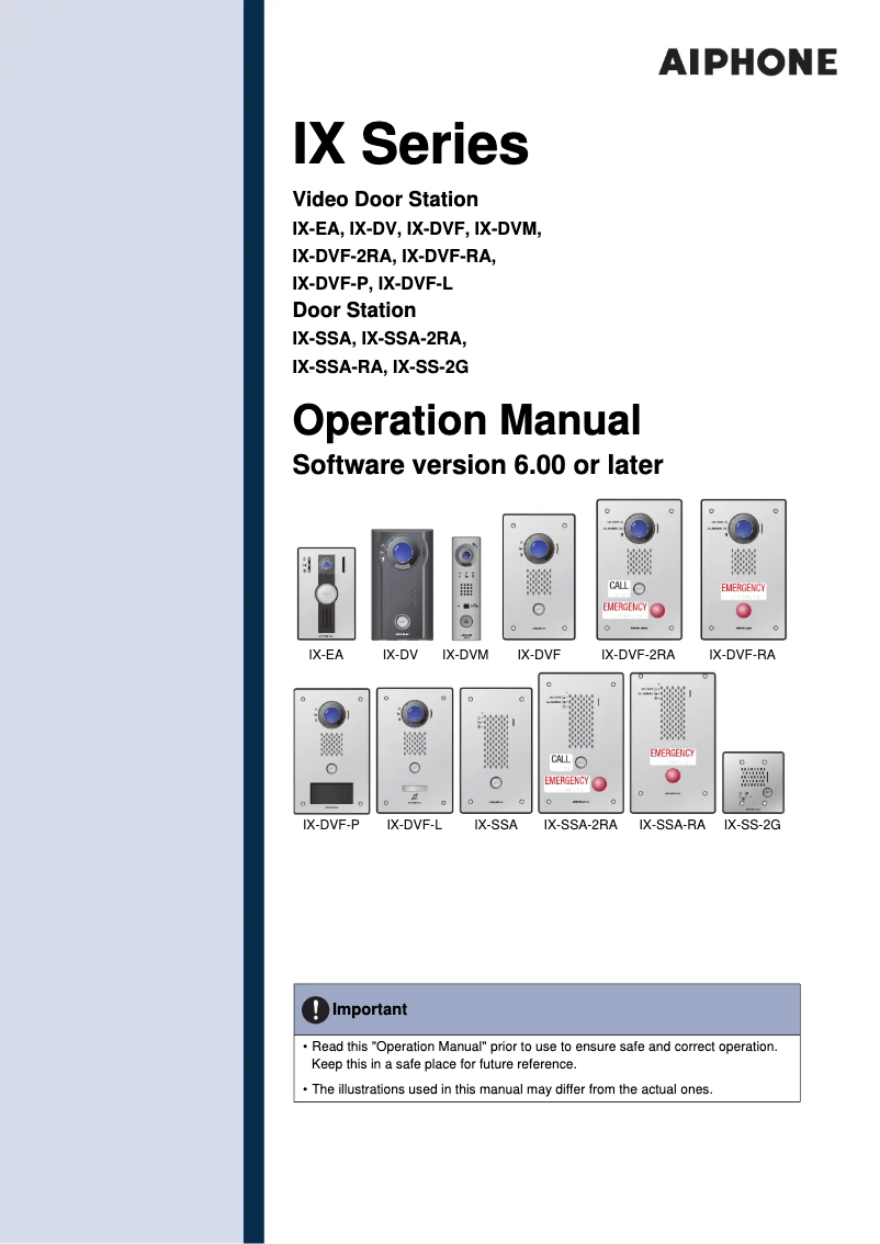 Image de la première page du manuel de l'appareil IX-DV