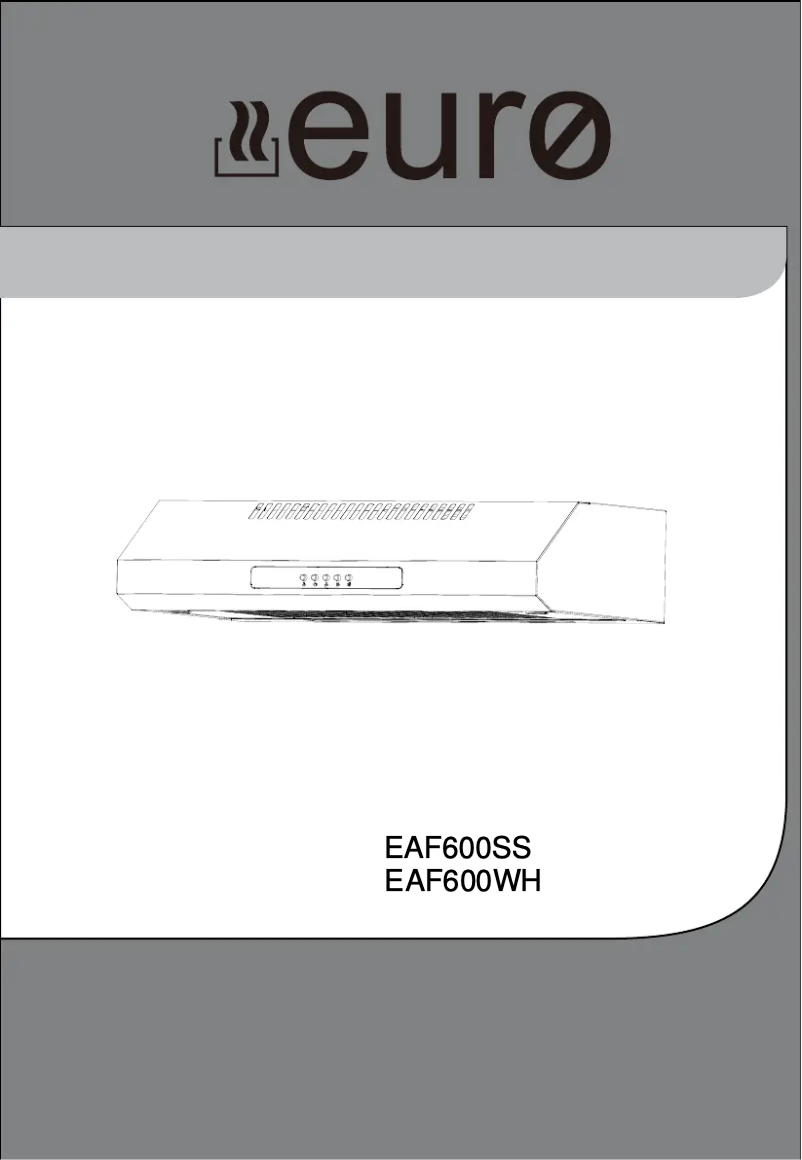 Page n°1 - Manuel utilisateur Euro Appliances EAF600WH