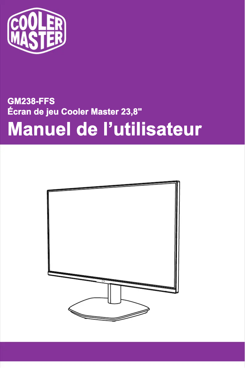 Page n°1 - Manuel utilisateur Cooler Master GM238-FFS
