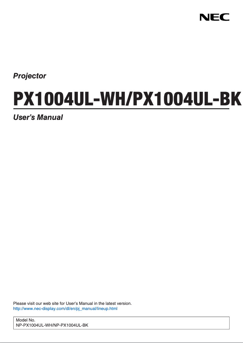 Página 1 del manual Manual de usuario Sharp PX1004UL