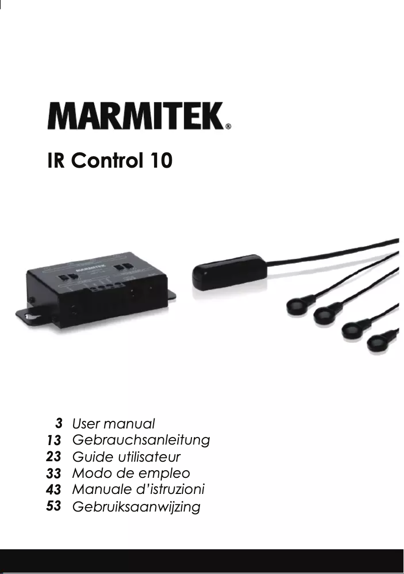 Página 1 del manual Manual de usuario Marmitek IR Control 10