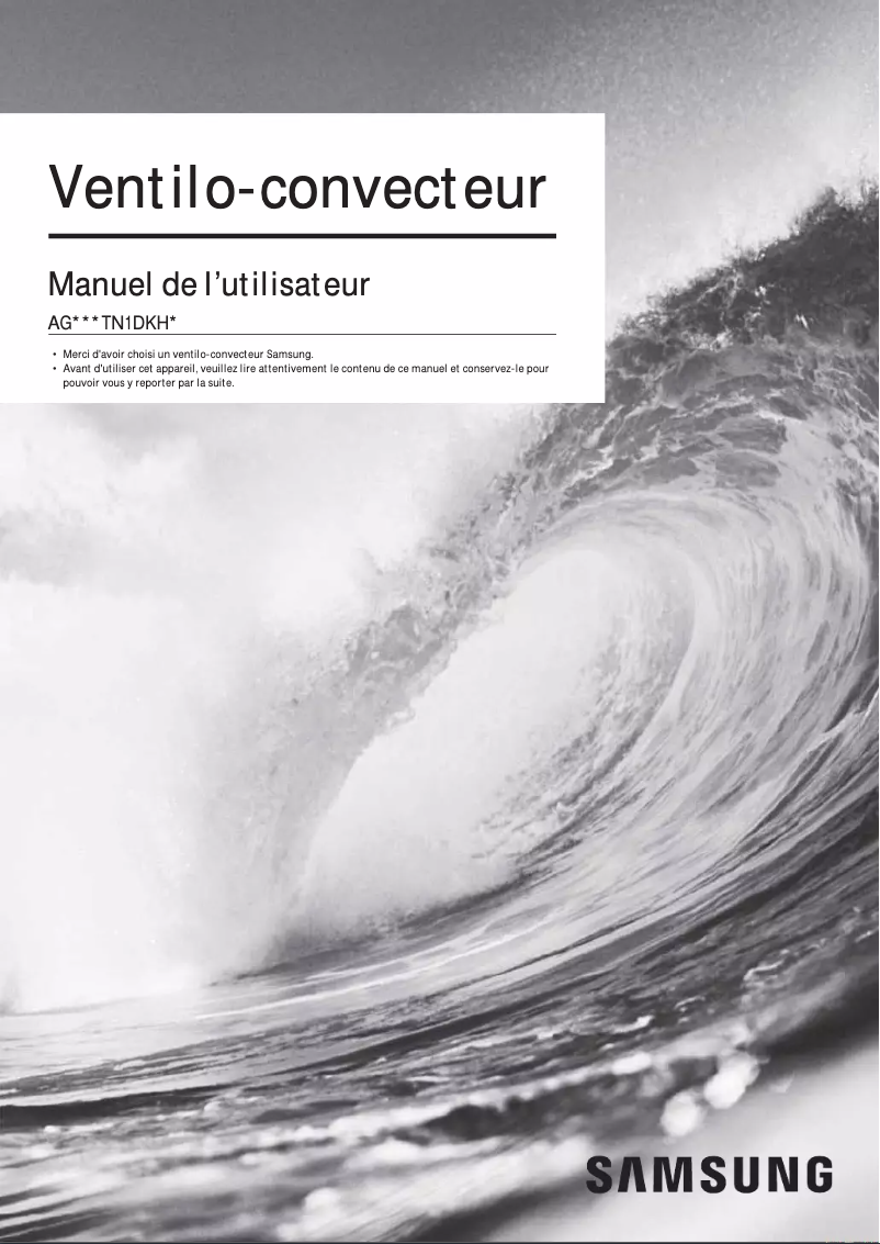 Page 1 de la notice Manuel utilisateur Samsung AG026TN1DKH