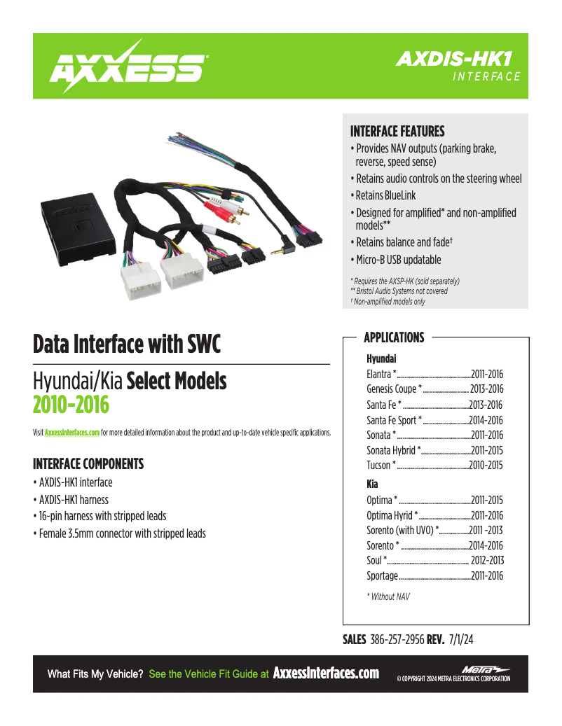 Página 1 del manual Ficha técnica AXESS AXDIS-HK1