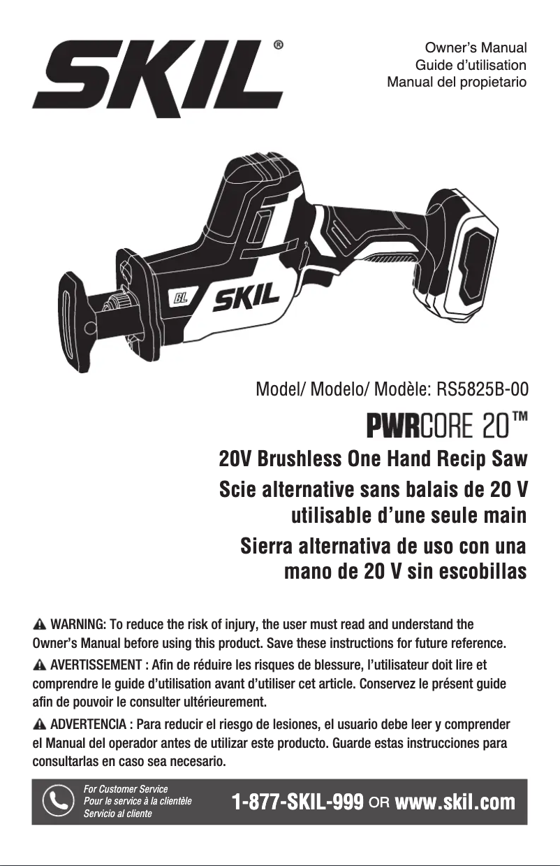Page 1 de la notice Manuel utilisateur Skil PWR CORE 20