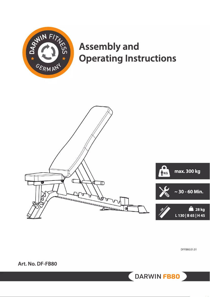 Page n°1 - Manuel utilisateur Darwin FB80