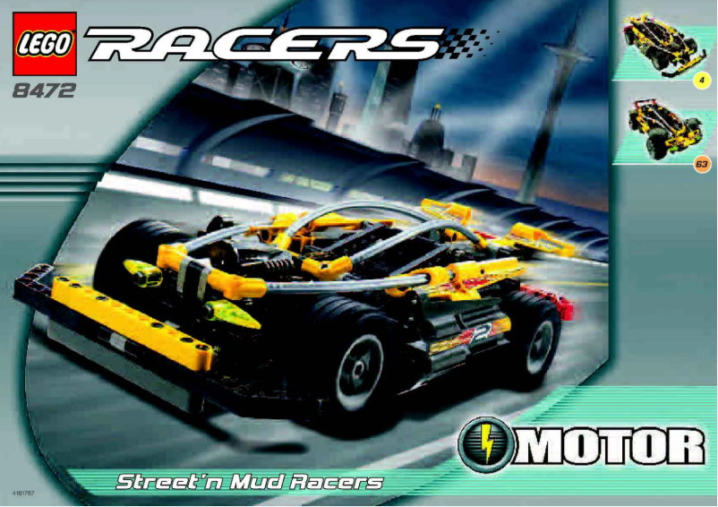 Page 1 of the manual User Manual Lego Racers 8472