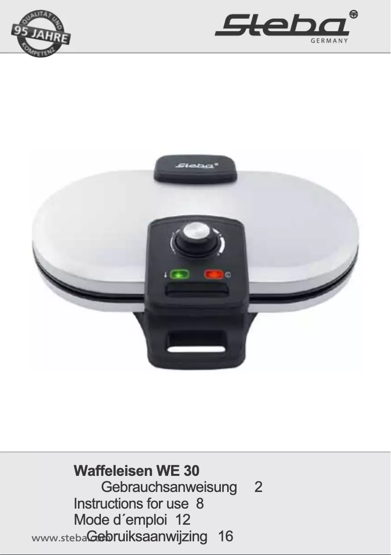 Page 1 de la notice Manuel utilisateur Steba WE30