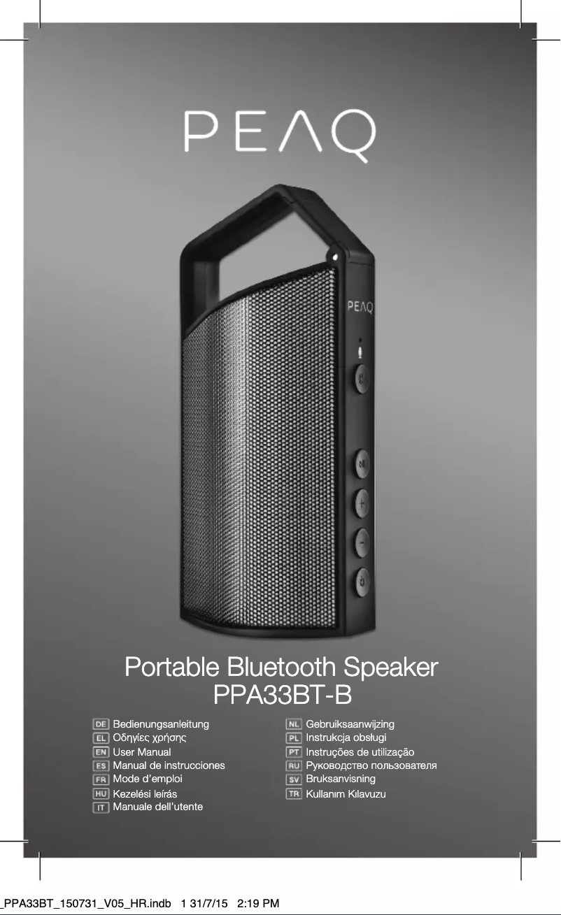 Image de la première page du manuel de l'appareil PPA33BT-B