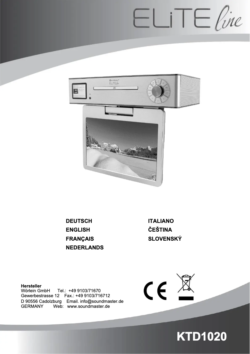 Página 1 del manual Manual de usuario Soundmaster KTD1020