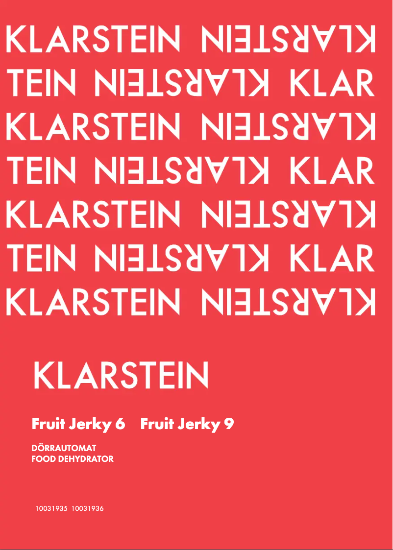 Página 1 del manual Manual de usuario Klarstein Fruit Jerky 9