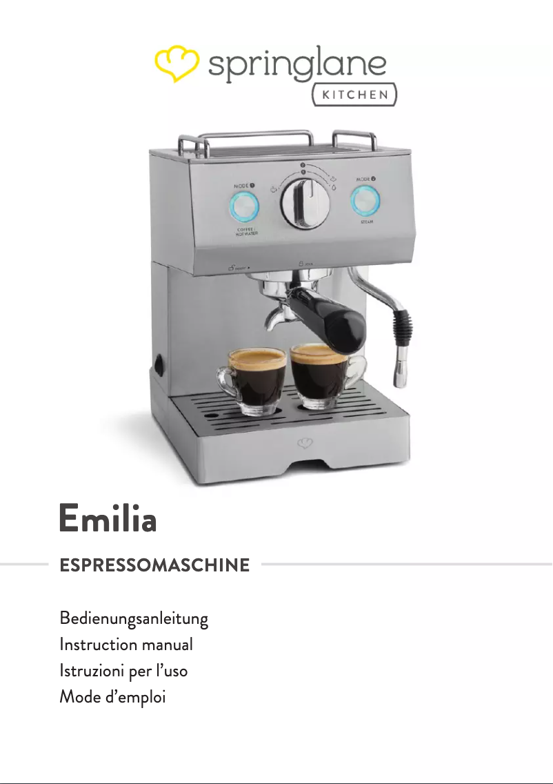 Page 1 de la notice Manuel utilisateur Springlane Emilia