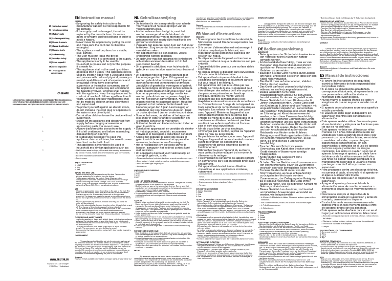 Page n°1 - Manuel utilisateur TriStar CP-3004PR