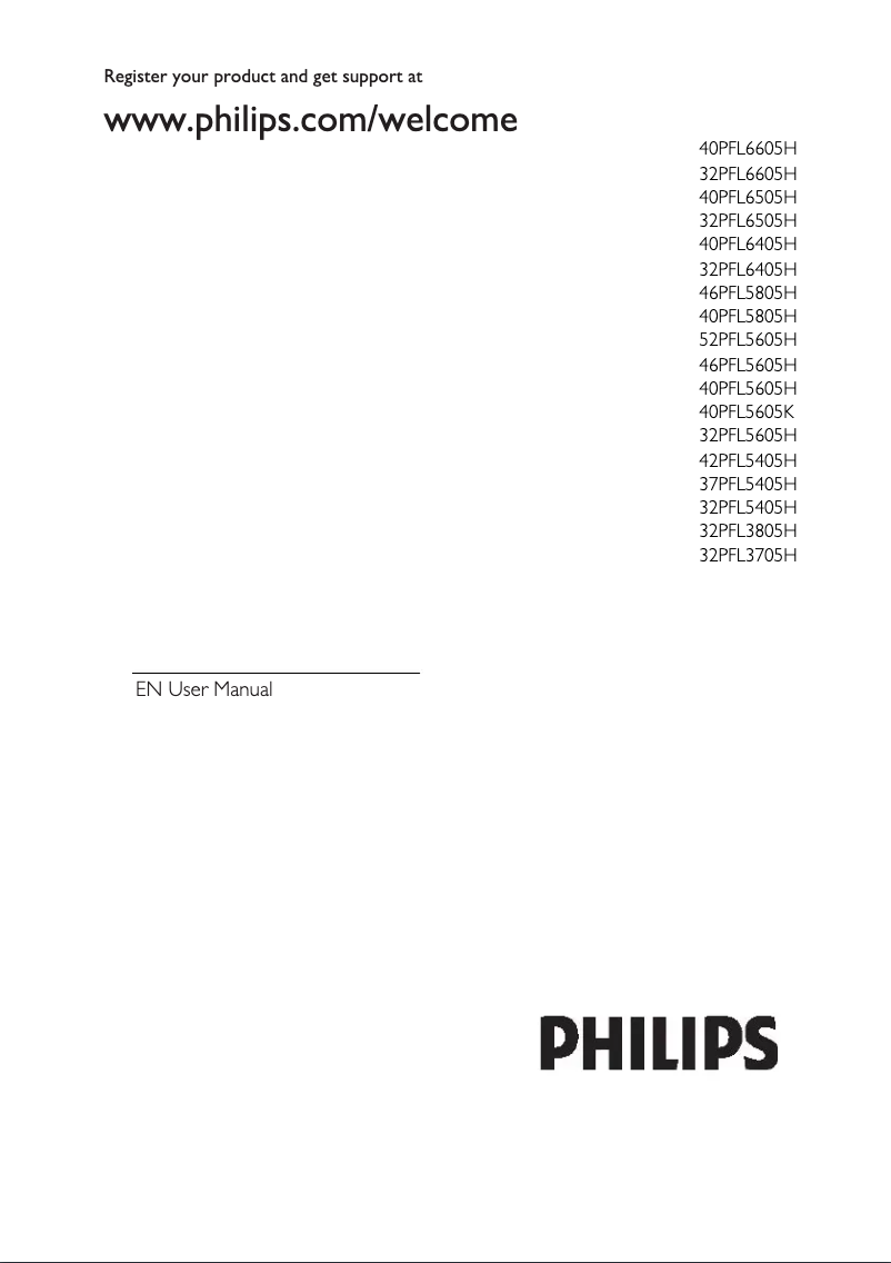 Page 1 de la notice Manuel utilisateur Philips 40PFL5705H