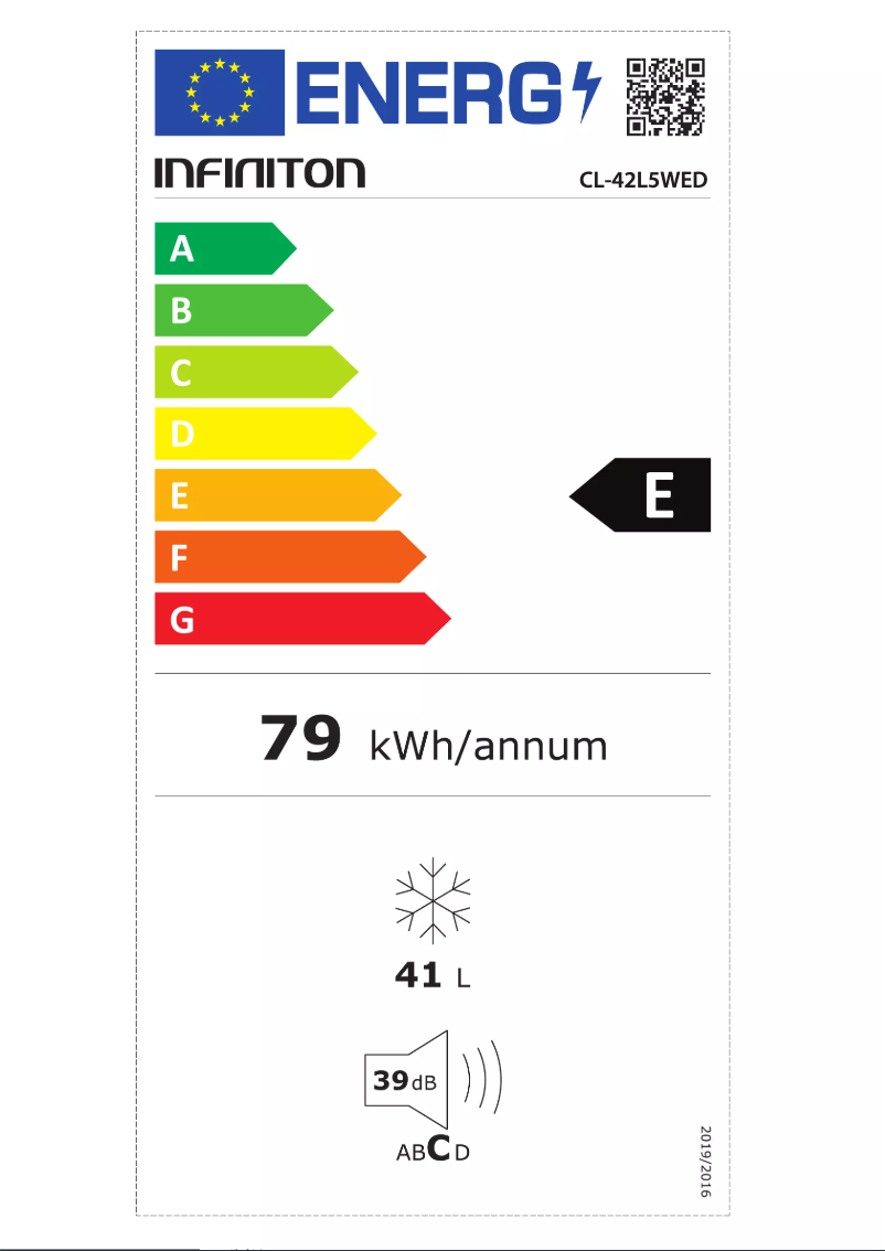 Page n°1 - Label énergétique Infiniton CL-42L5WED