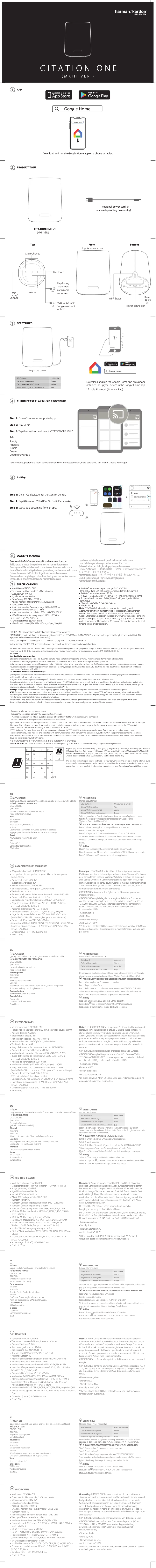 Image de la première page du manuel de l'appareil Citation One MK2