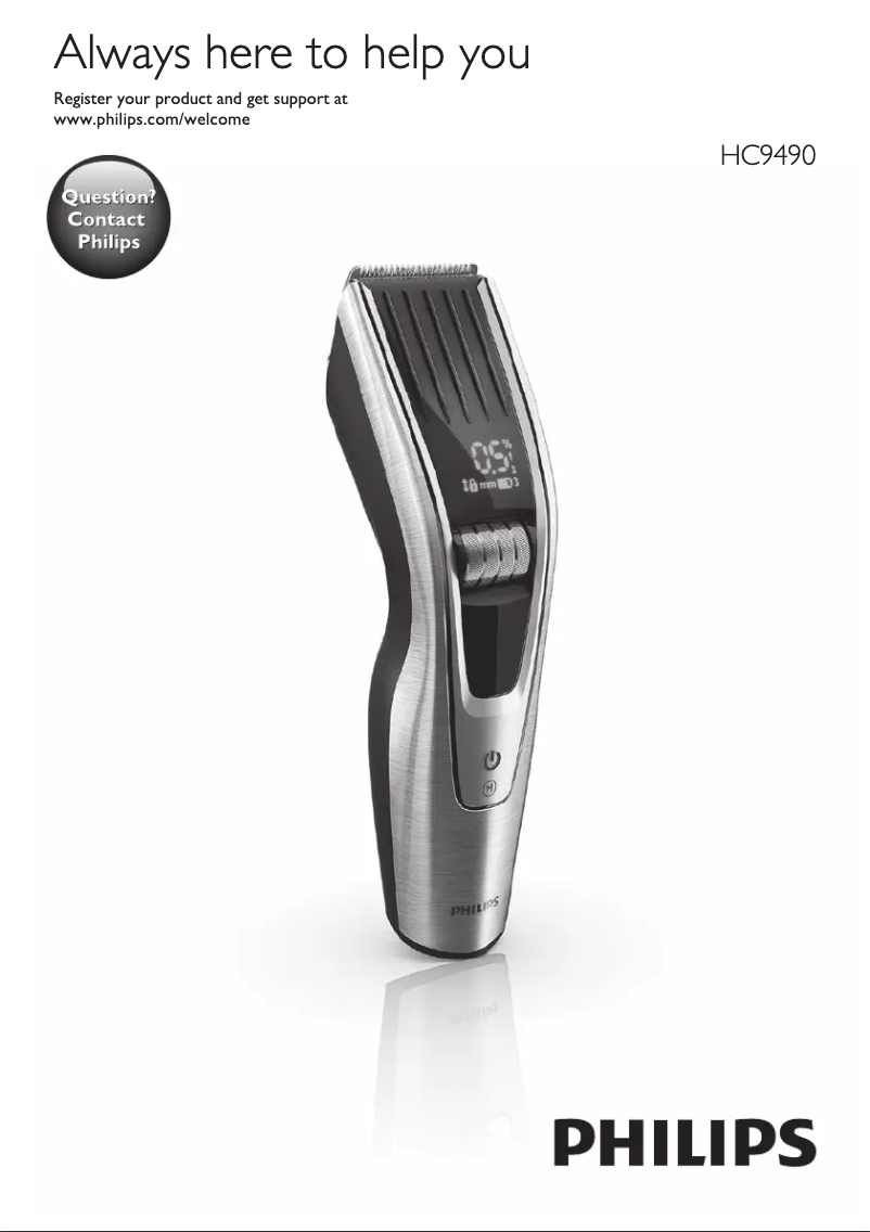 Page 1 de la notice Manuel utilisateur Philips Series 9000 HC9490
