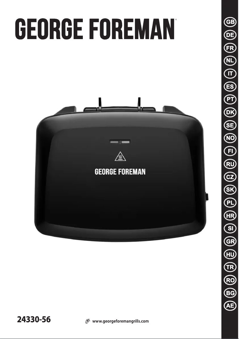 Page n°1 - Manuel utilisateur George Foreman 24330-56