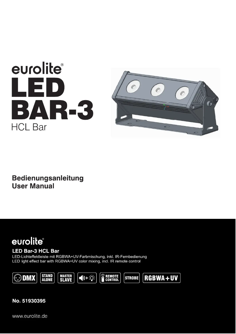 Page 1 de la notice Manuel utilisateur Eurolite LED BAR-3