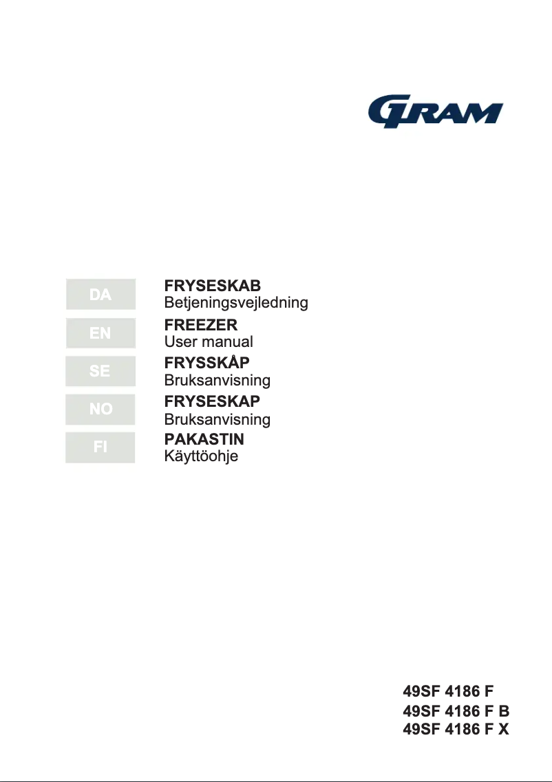 Page n°1 - Manuel utilisateur Gram 49SK 4186 F B