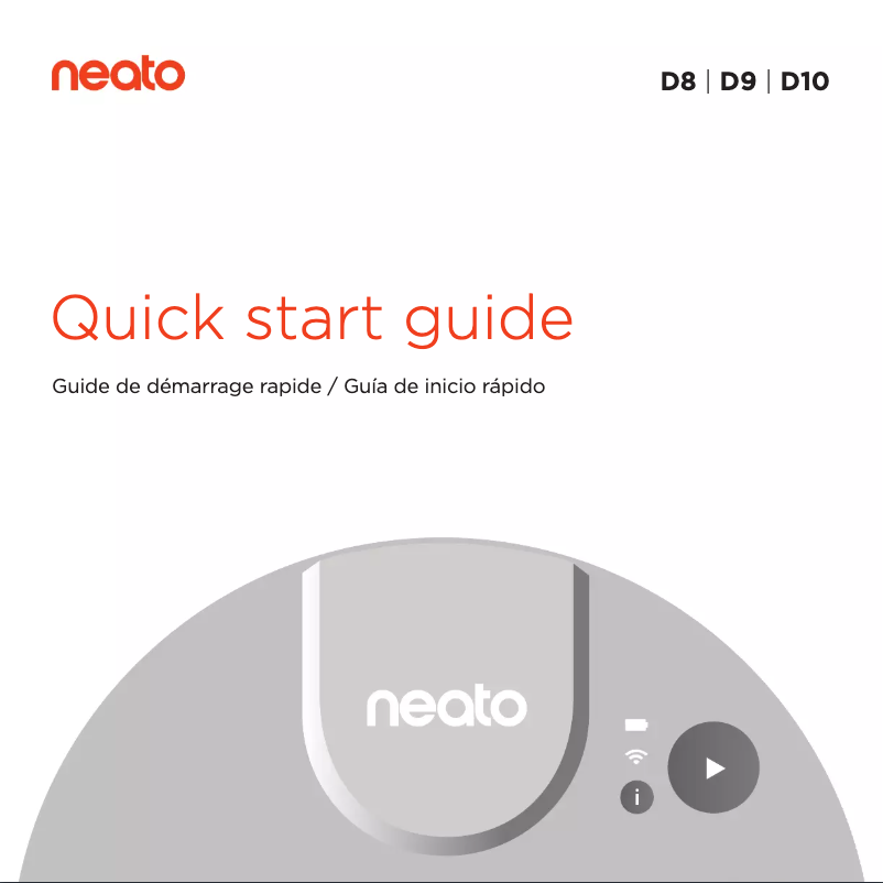 Page 1 de la notice Guide de démarrage rapide Neato Robotics D10
