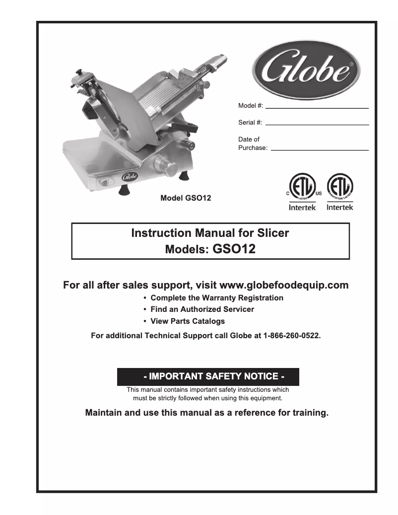 Image de la première page du manuel de l'appareil GSO12