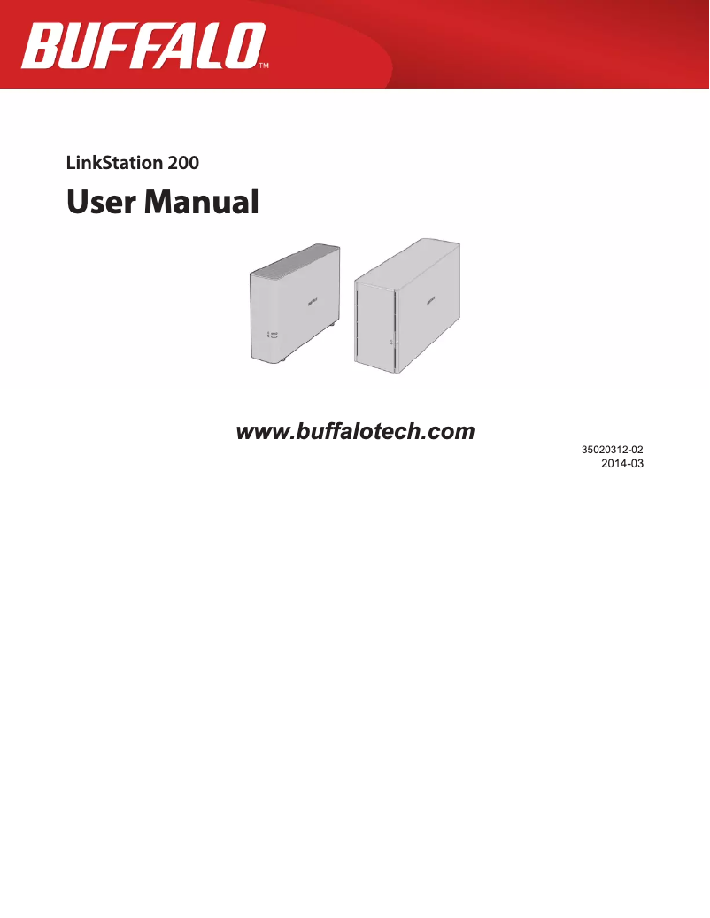 Page n°1 - Manuel utilisateur Buffalo LinkStation LS220D