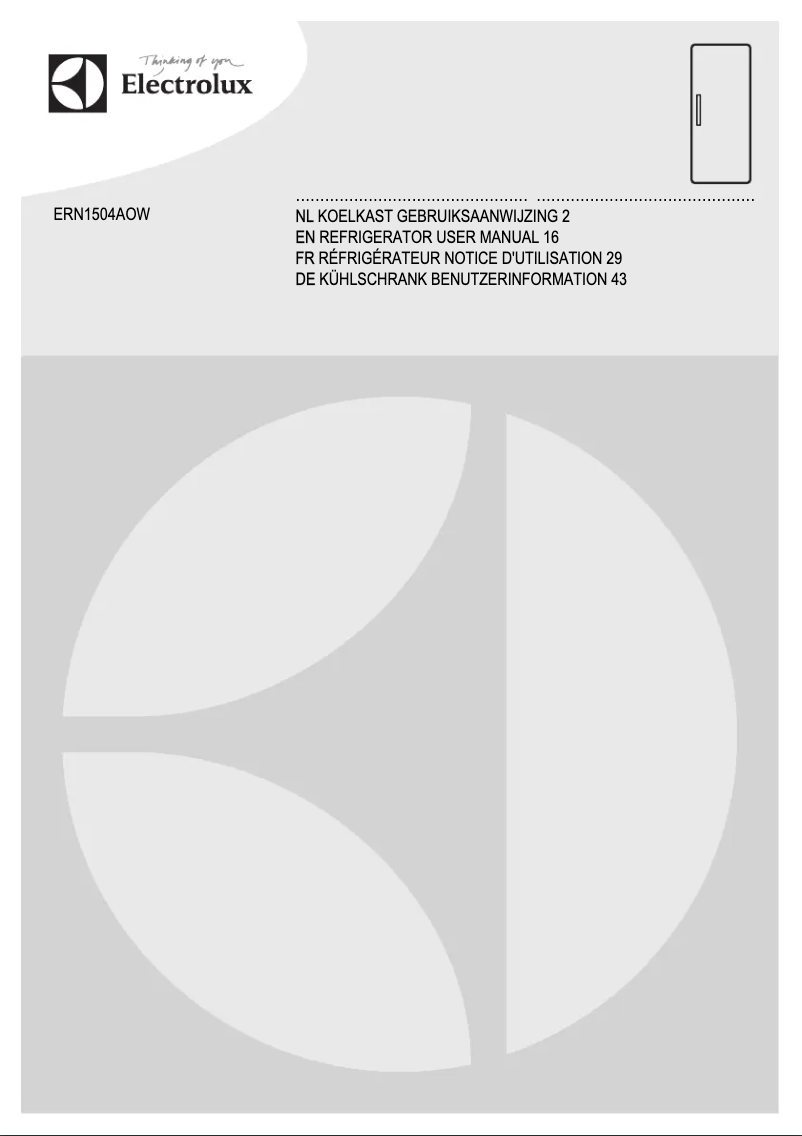 Page n°1 - Manuel utilisateur Electrolux ERN1504AOW