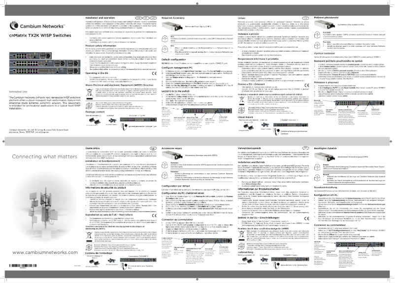 Page n°1 - Manuel utilisateur Cambium Networks cnMatrix TX2012R-P
