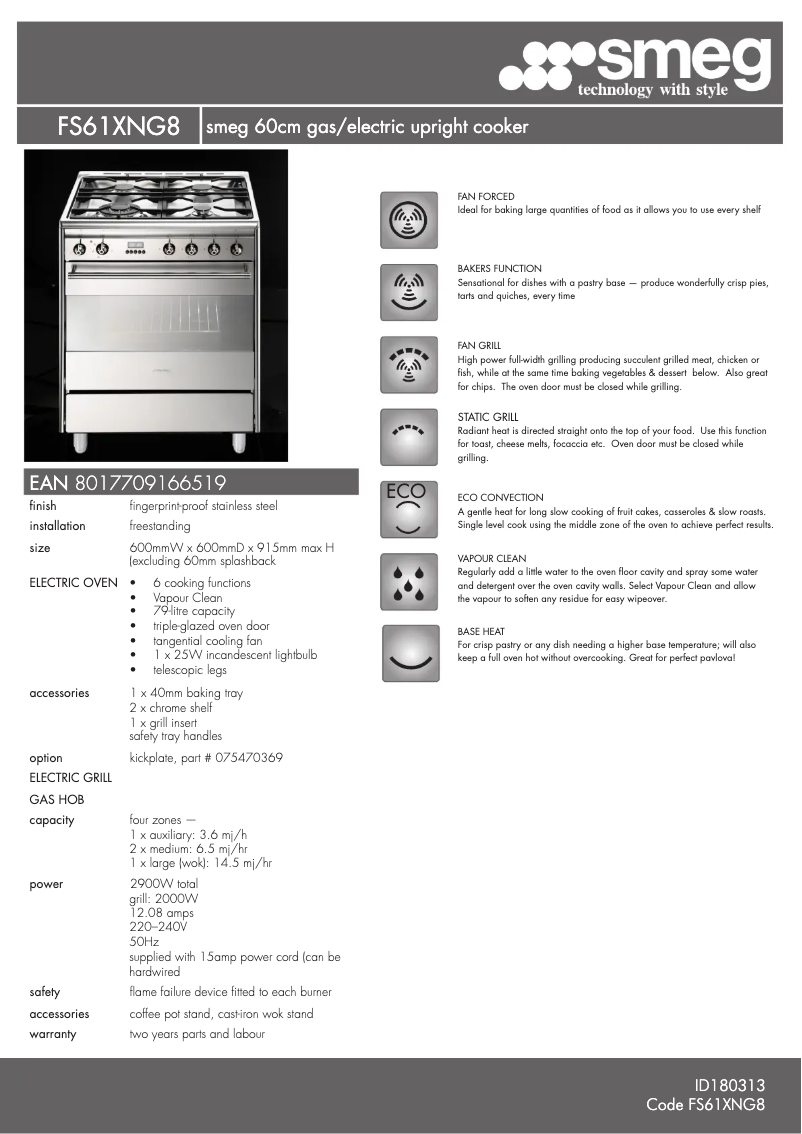 Imagen de la primera página del manual del dispositivo FS61XNG8