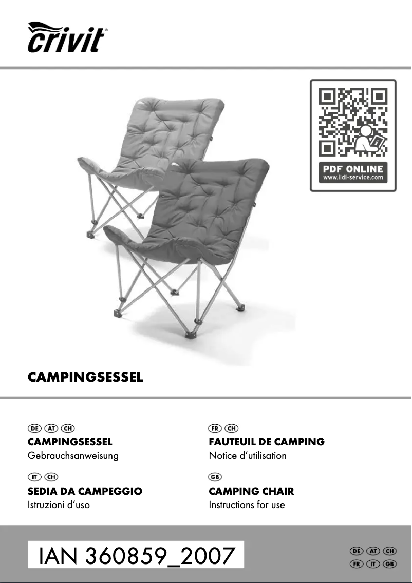 Page n°1 - Manuel utilisateur Crivit IAN 360859