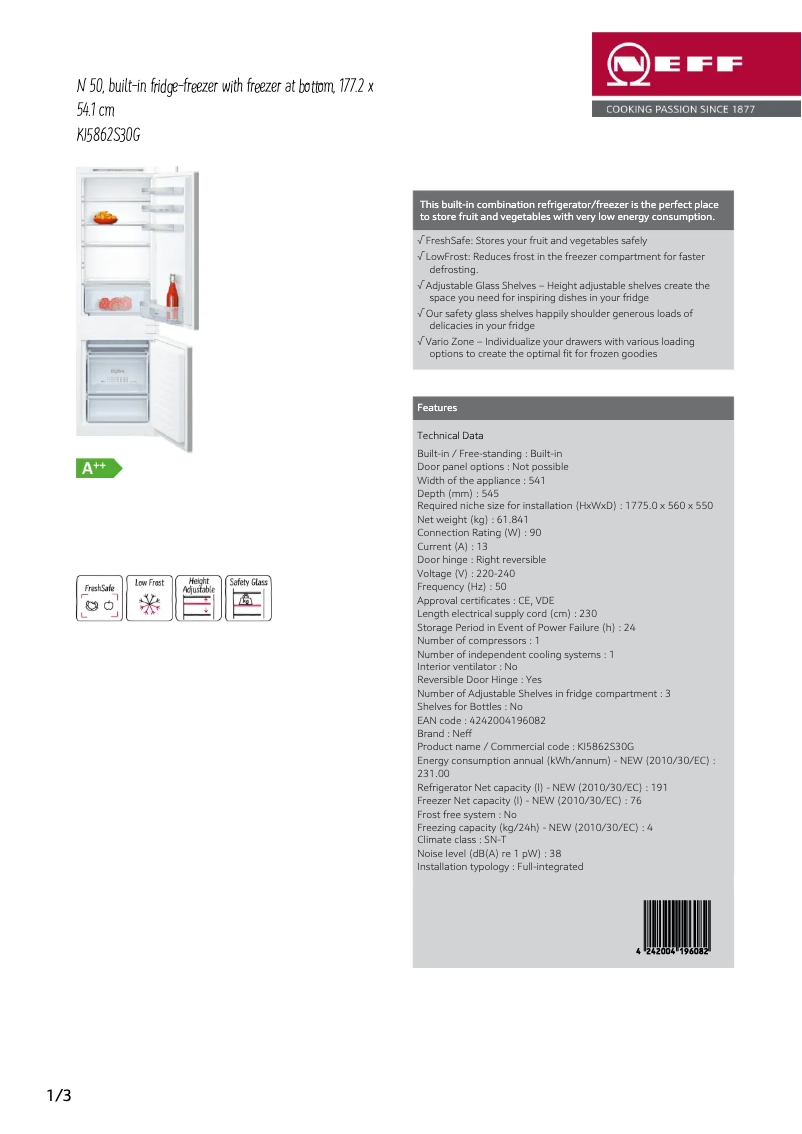 Image de la première page du manuel de l'appareil KI5862S30G