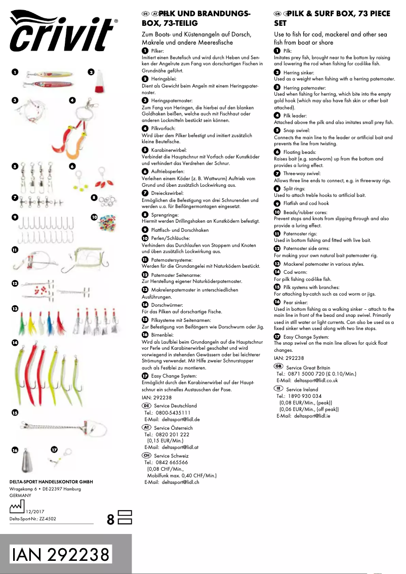 Page n°1 - Manuel utilisateur Crivit IAN 292238