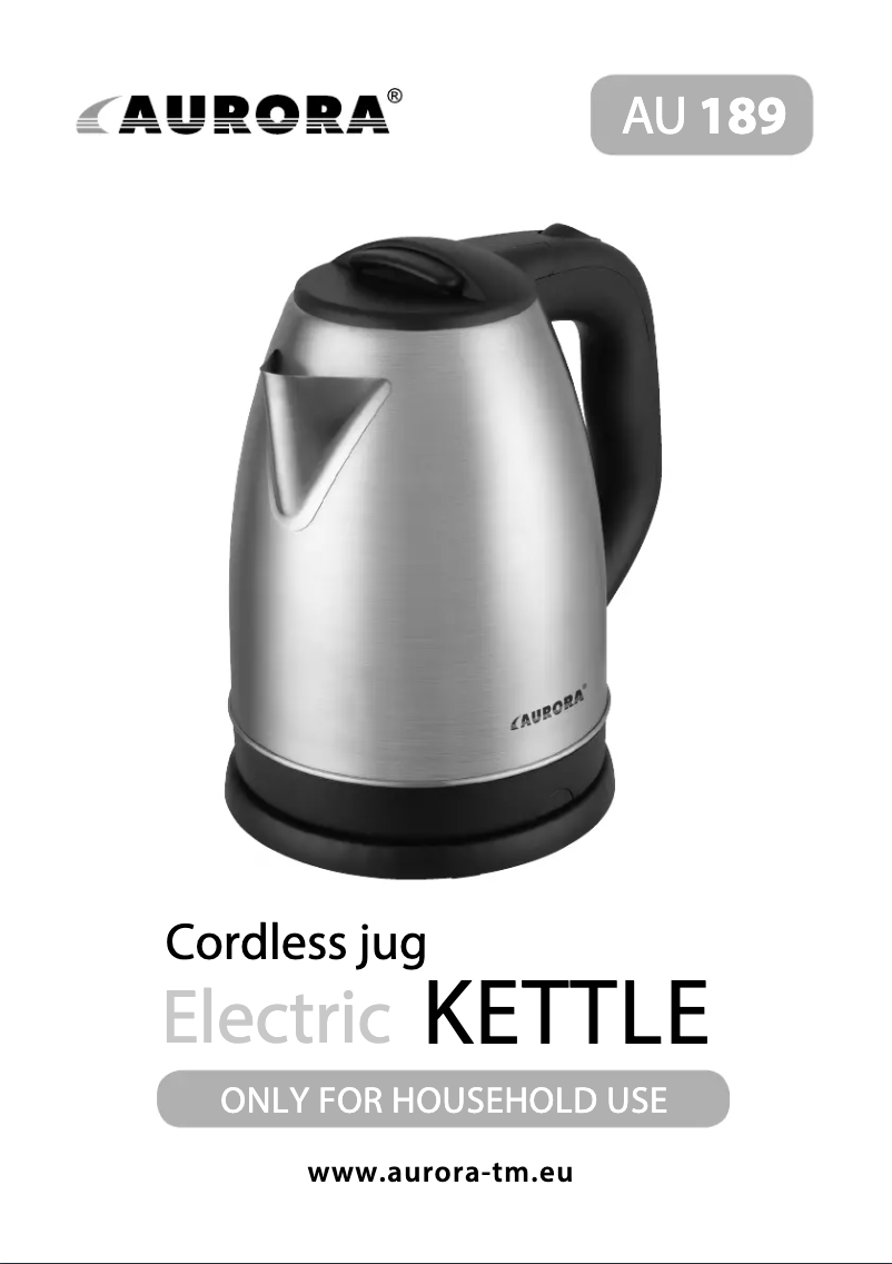 Imagen de la primera página del manual del dispositivo AU 189