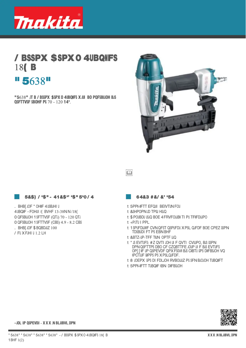 Page n°1 - Fiche technique Makita AT638A