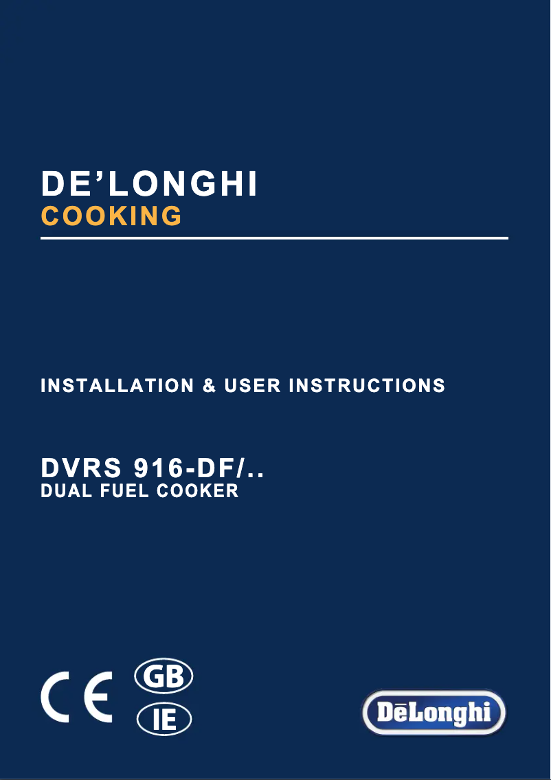 Page 1 de la notice Manuel utilisateur DeLonghi DVRS 916 DF