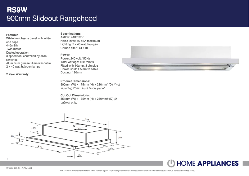 Page 1 de la notice Manuel utilisateur ARC RS9W