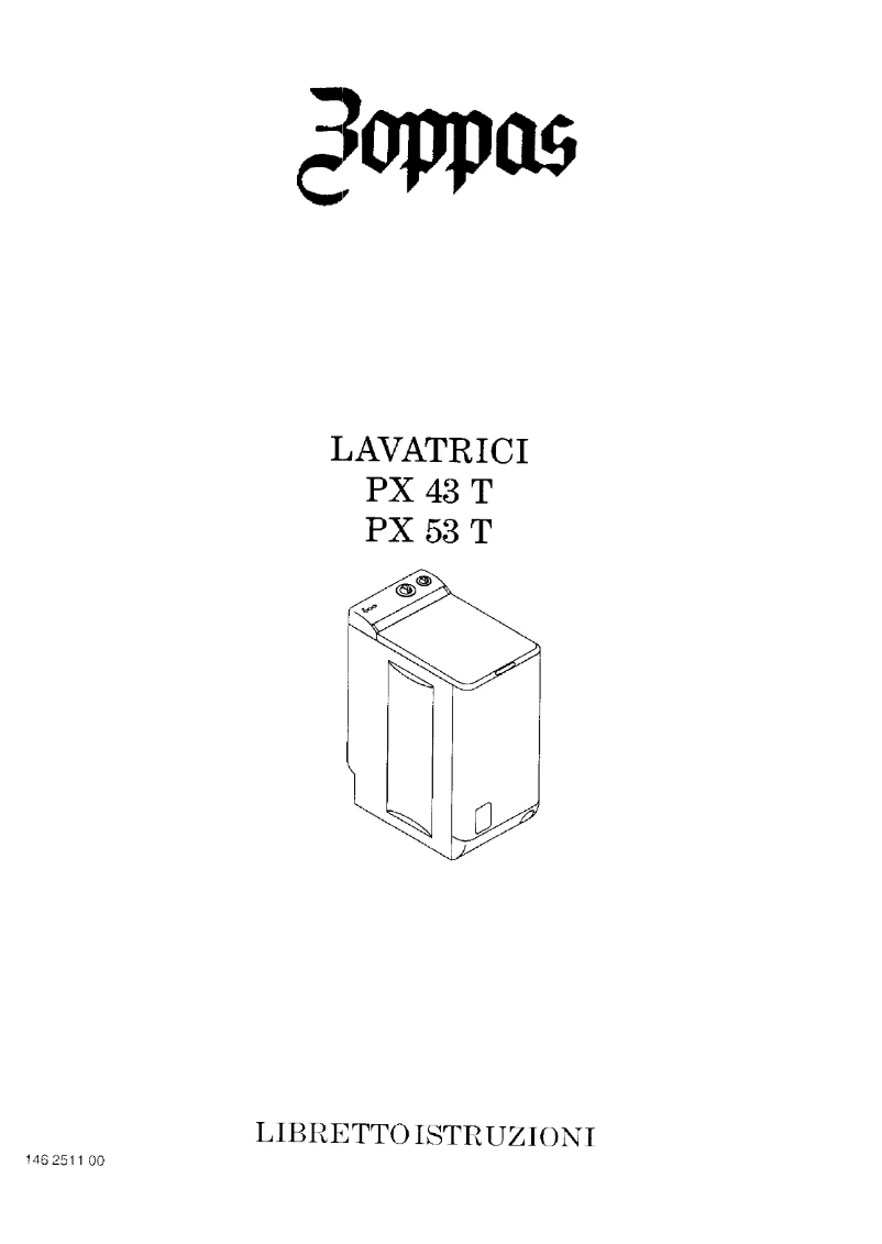 Page 1 de la notice Manuel utilisateur Zoppas PX43T
