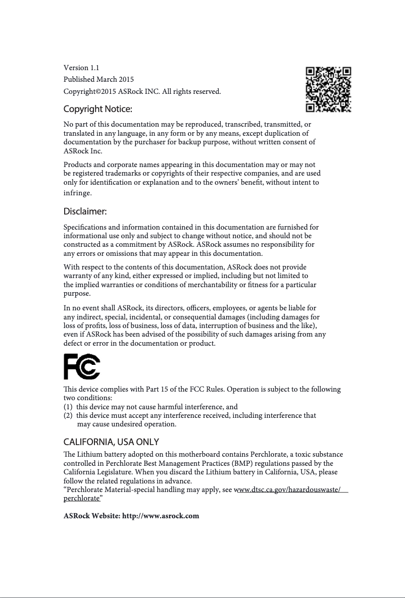 Image de la première page du manuel de l'appareil Fatal1ty Z97X Killer