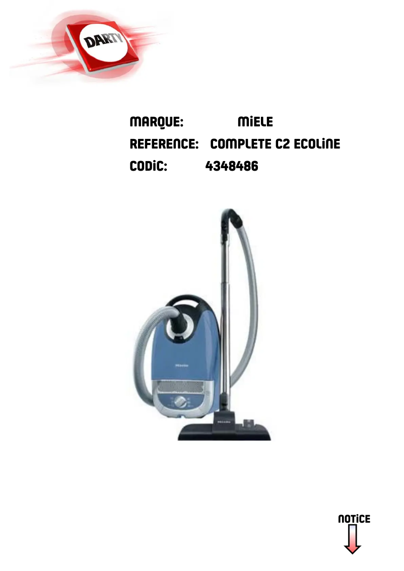 Page n°1 - Manuel utilisateur Miele Complete C2 EcoLine