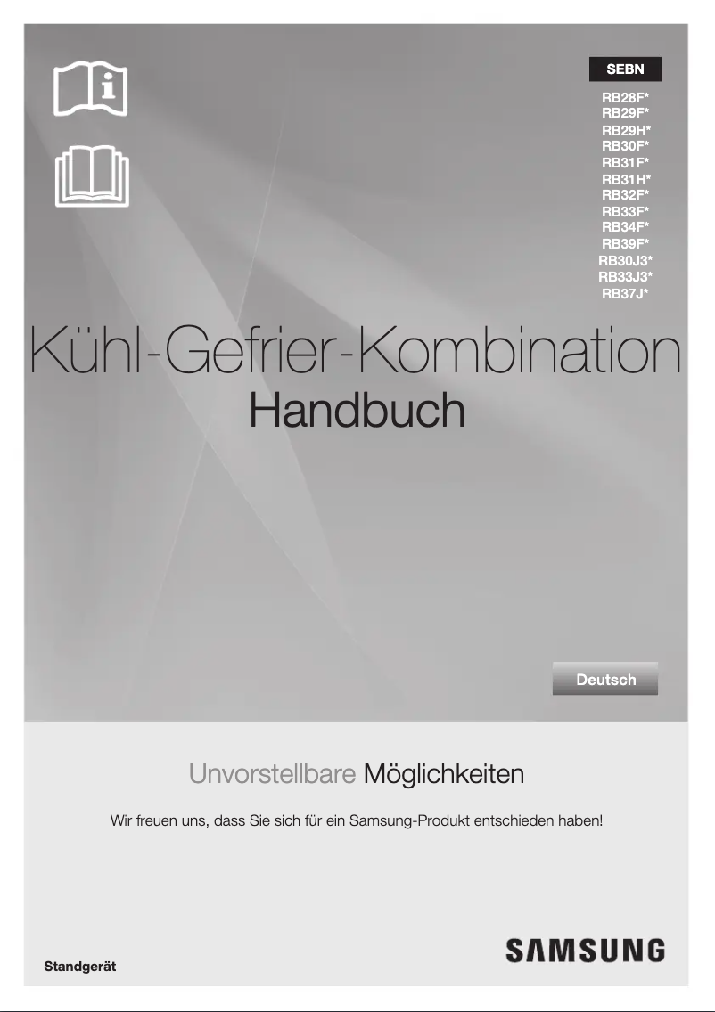 Page n°1 - Manuel utilisateur Samsung RB29FSRNDSA/EG