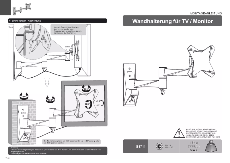 Page 1 de la notice Manuel utilisateur Ricoo S1711