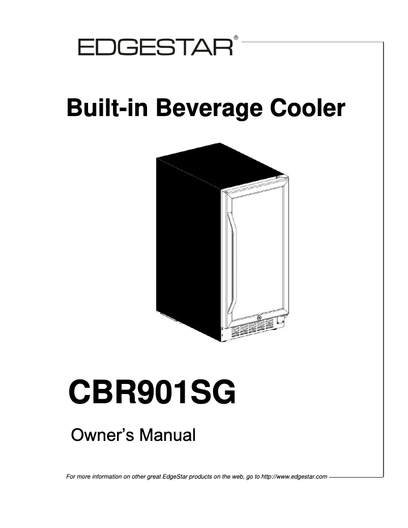 Image de la première page du manuel de l'appareil CBR901SG