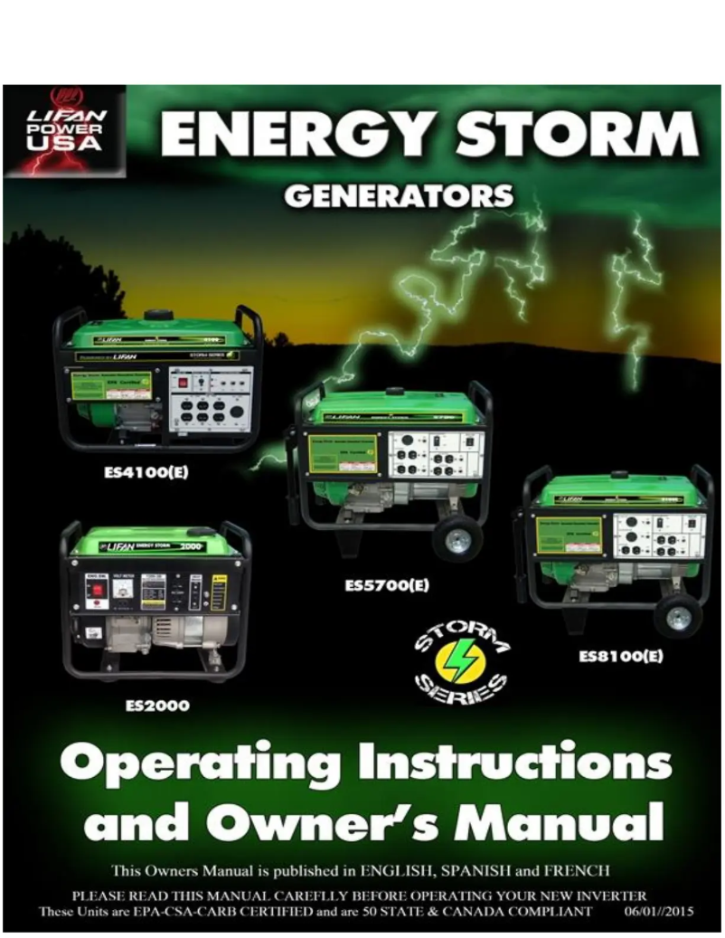 Page 1 de la notice Manuel utilisateur Lifan Energy Storm 2000