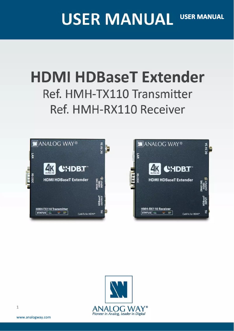 Image de la première page du manuel de l'appareil HMH-RX110