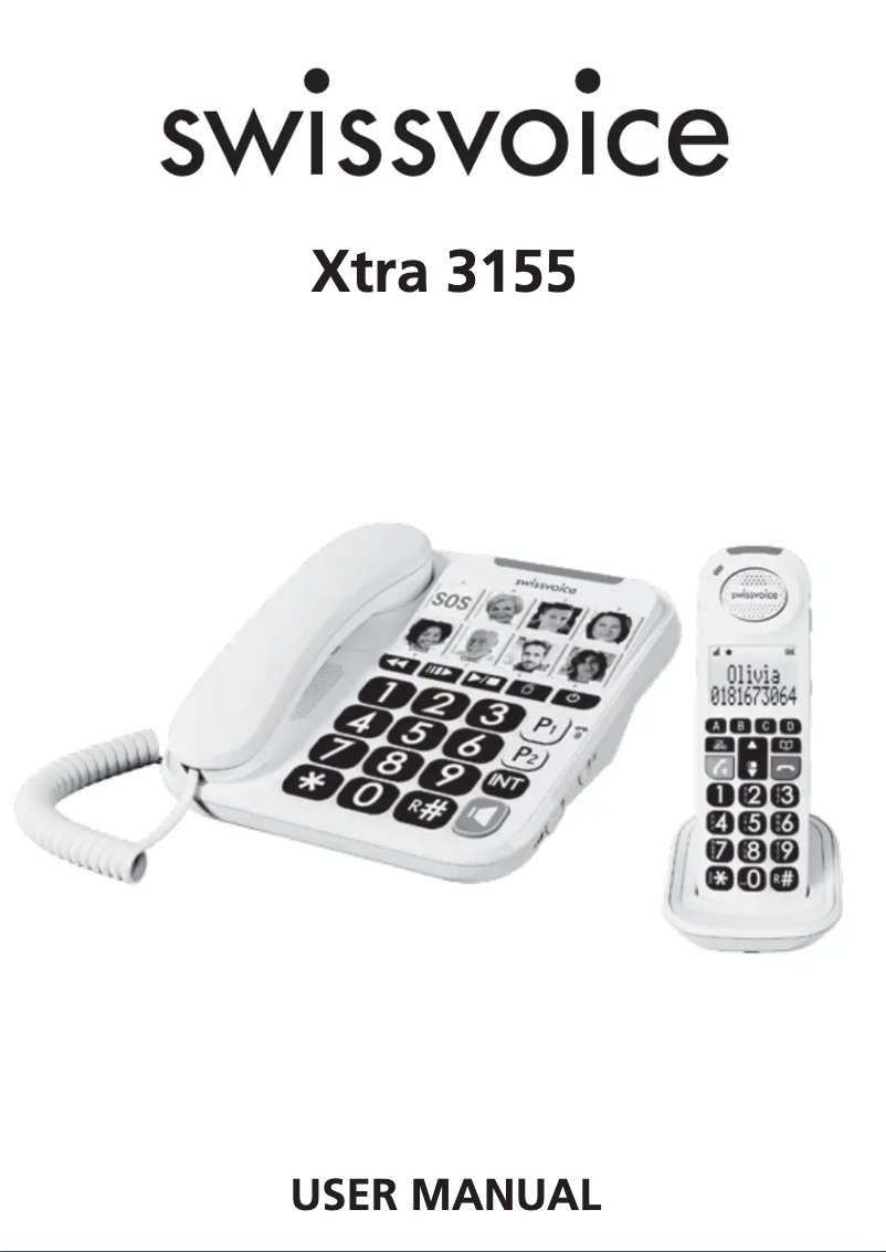 Page n°1 - Manuel utilisateur Swissvoice Xtra 3155